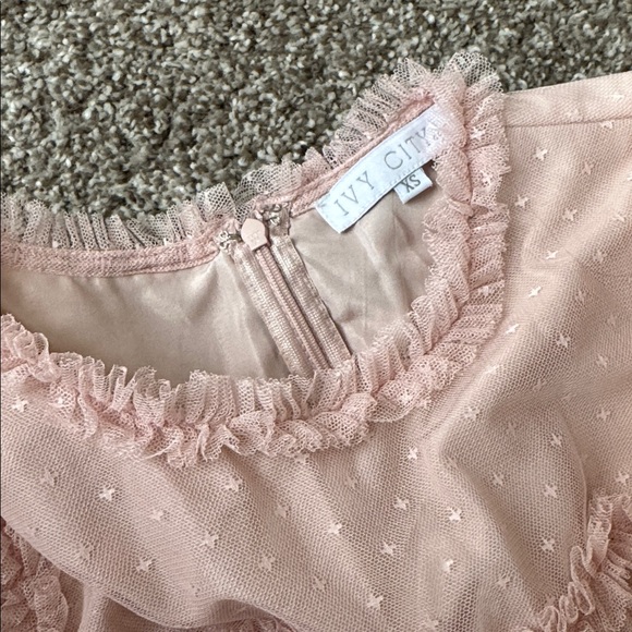 Ivy City Co Blush Ruffled Midi Dress - Picture 2 of 2